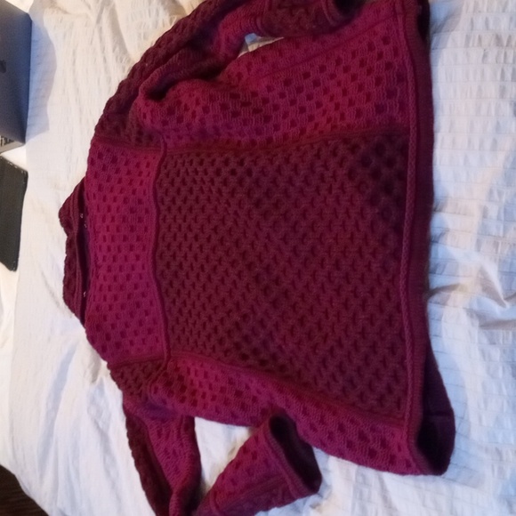 Aran Crafts, wool cardigan, dark red/strawberry red, XXL, new without tag - Picture 8 of 8
